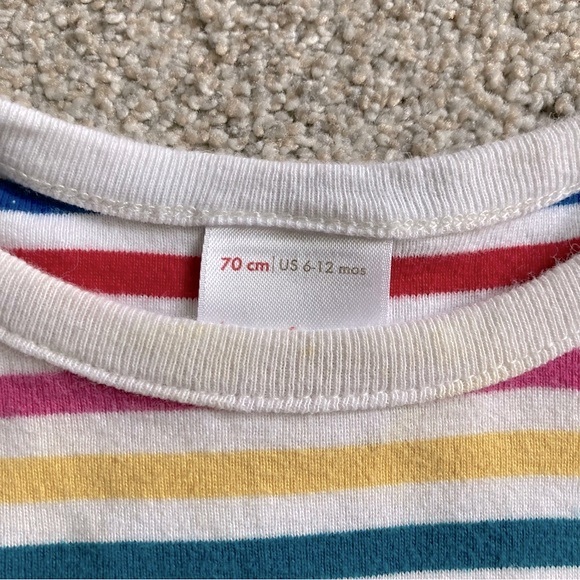 6-12M Hanna Andersson Rainbow Stripe Pocket Dress - Picture 3 of 7